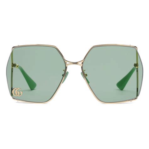 gucci unisex clear to blue lens 2 tone glasses